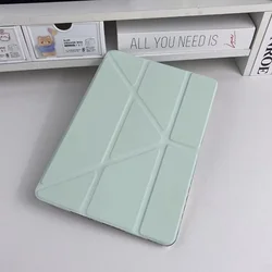 Tri-Folding Flip Stand Case with Auto Sleep Cover for Redmi Pad 2 11 2025 (Light green)