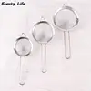 New Kitchen 7/8/10/12/14/16/18/20/22cm Optional Kitchen Stainless Steel Flour Tea Strainer Mesh Colander Sieve Filter Sifter 2