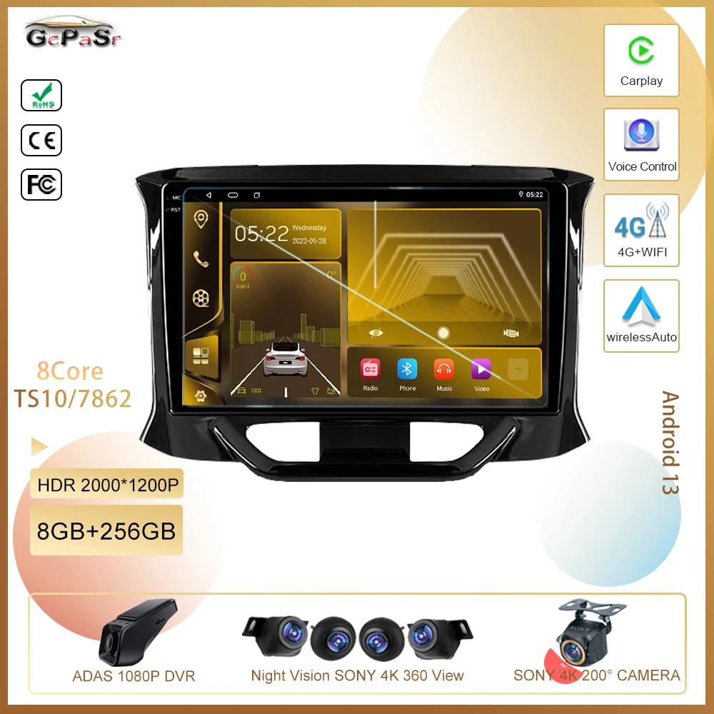 

7862 Android 13 For LADA Xray X ray 2015 - 2019 Auto Radio Stereo Multimedia Player GPS Navigation QLED Screen No 2din DVD