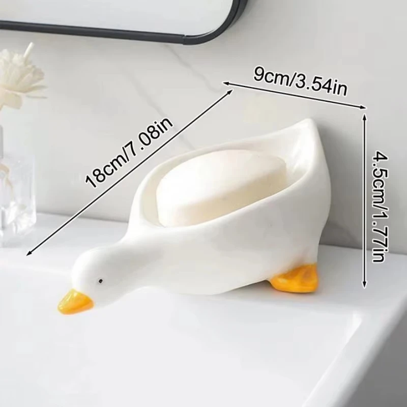 Duck Shaped Soap Tray Use Example