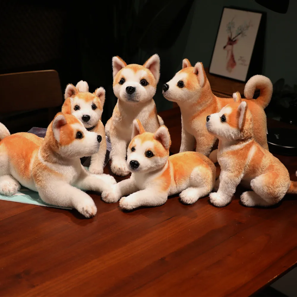 New 20/30cm Cute Shiba Inu Dog Plush Toy Simulation Stuffed Soft Animal Pillow Christmas Gift For Kids Kawaii Valentine Present