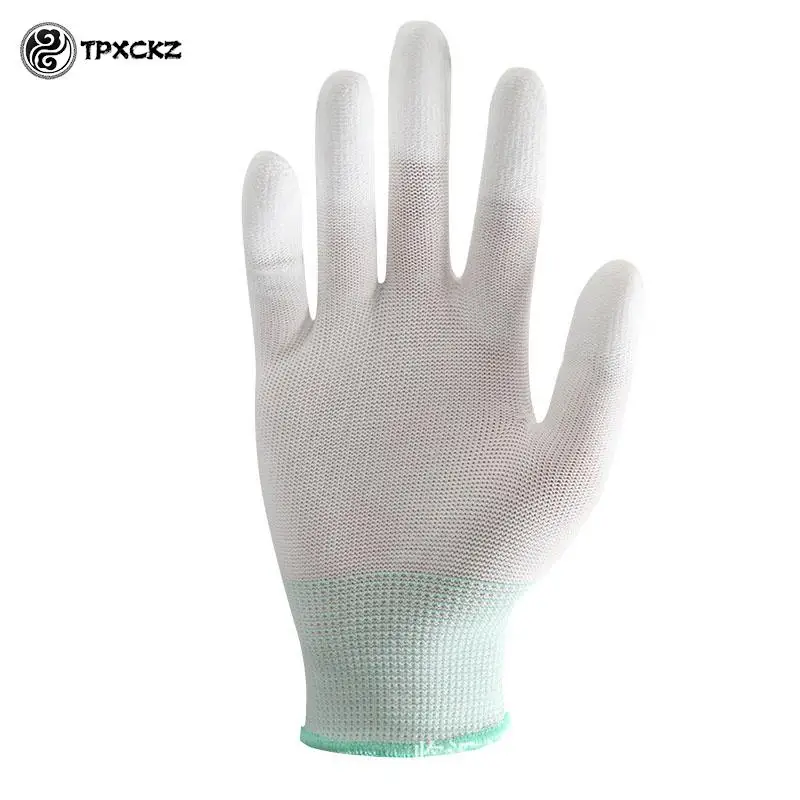 Antistatic Gloves 1 Pair Antistatic Gloves Anti Static ESD Electronic Working Gloves Pu Finger Coated Finger PC Antiskid For Protection