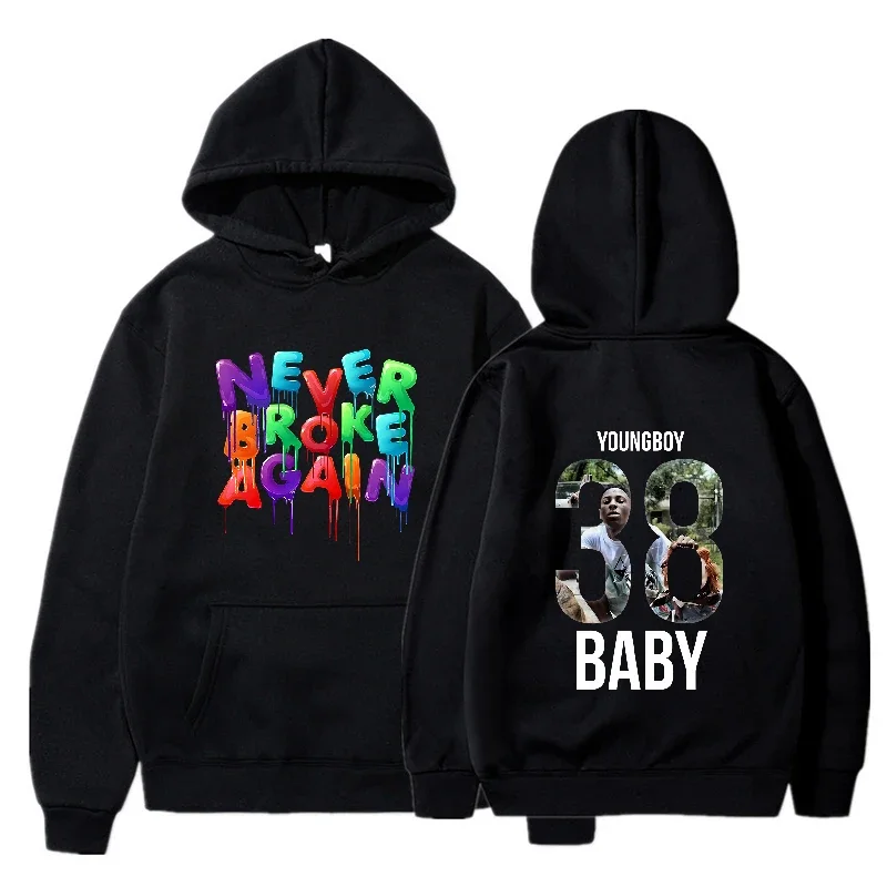 

Never Broke Again YoungBoy Hoodies Men Fashion Letter Graphic Printed Sweatshirts Women Cool Casual Harajuku Streetwear Pullover