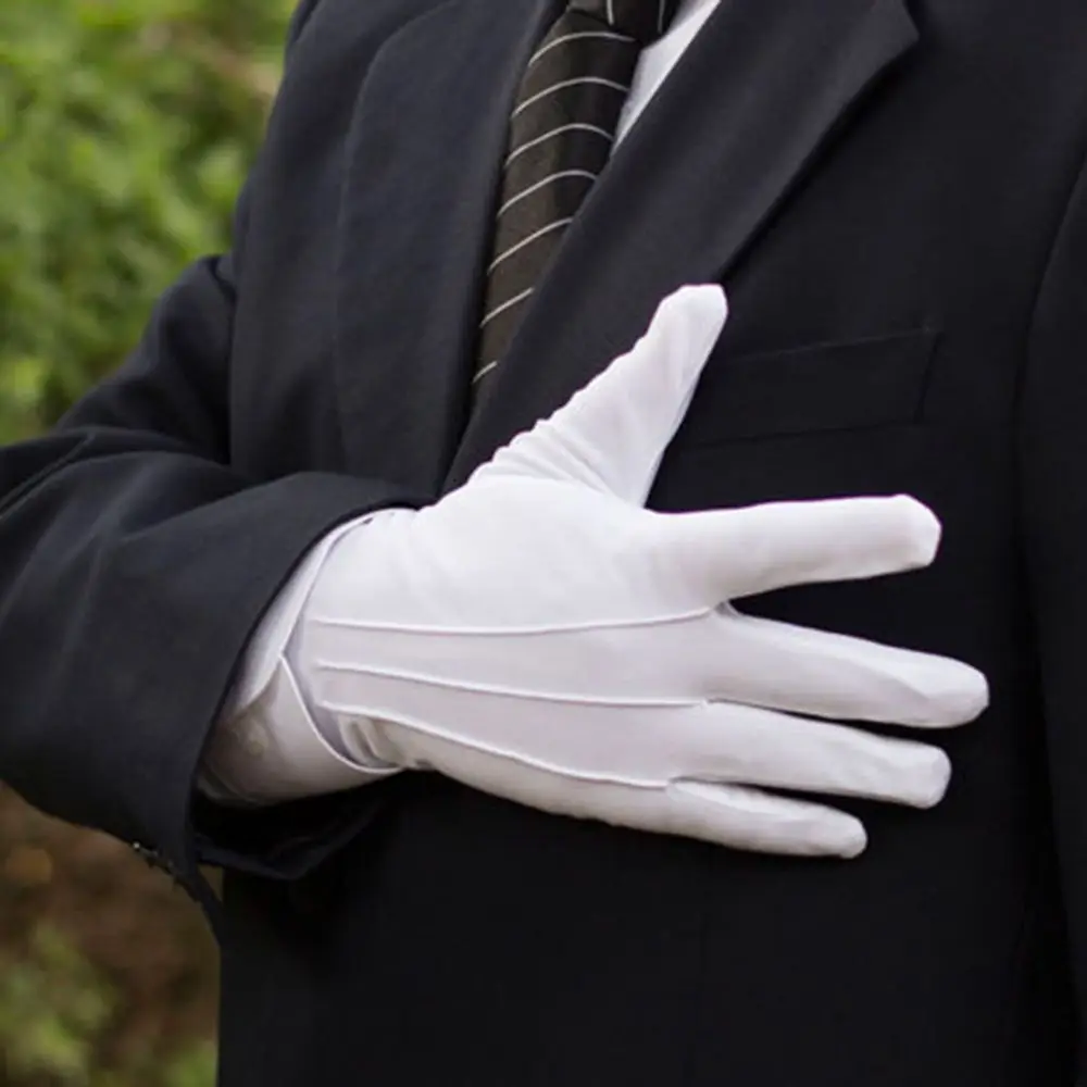New White Formal Gloves Tactical Gloves Tuxedo Honor Guard Parade Santa Men Inspection Winter Gloves 1Pair Carpentry Work gloves 3