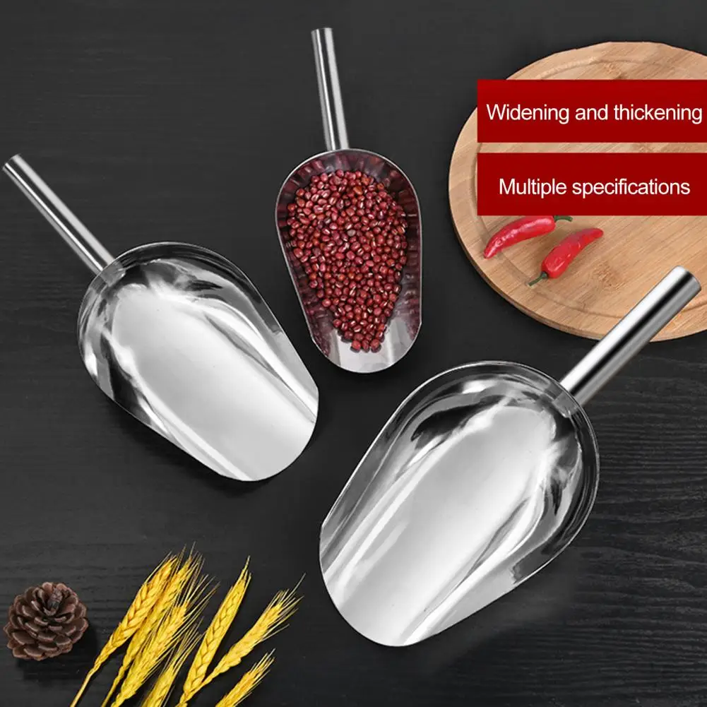 Flour Scoop Jars Rust-proof Stainless Steel Ice Shovel Multi-purpose Scoop Food Candy Pet Feeding Durable Versatile Tool ice shovel