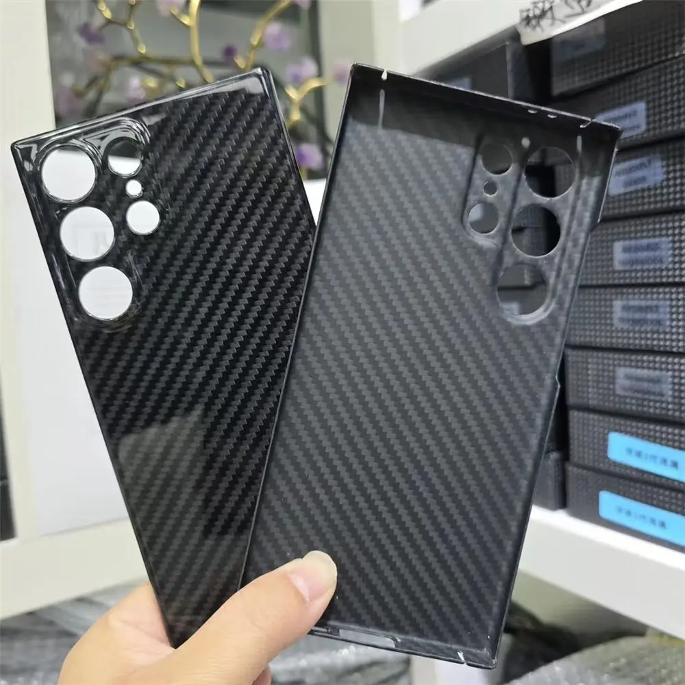 

Genuine Real Carbon Fiber Slim Case for Samsung Galaxy S22 S23 S24 Ultra Glossy Back Cover