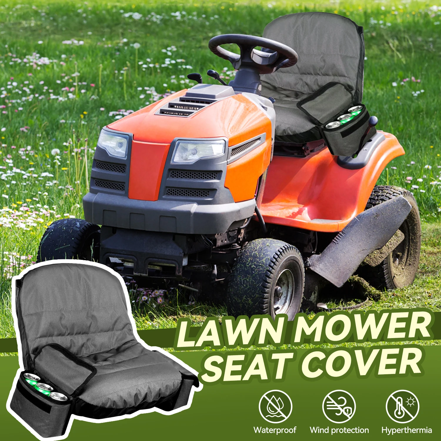 Tractor Seat Cover Riding Mower Universal Seat Cover Waterproof