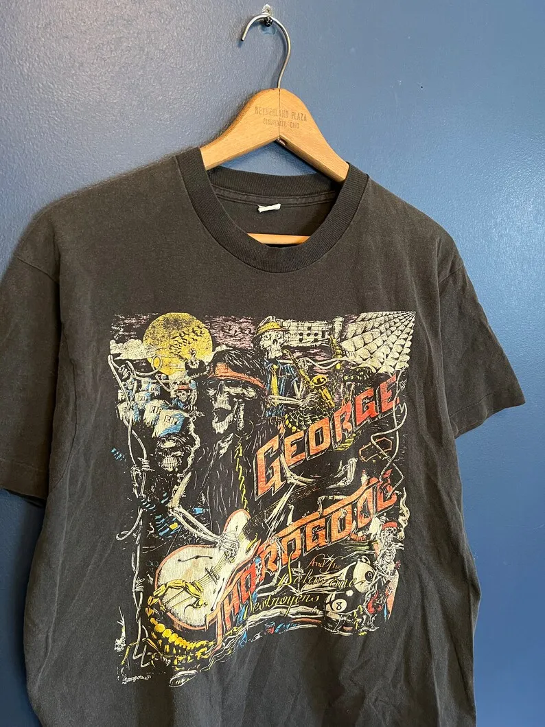 T-Shirt Vintage George Thorogood Degli Anni '80 Taglia Xl