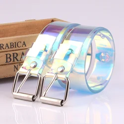Classic Simple Versatile Student Women's Fashion Colorful Transparent Plastic Belt Popularity