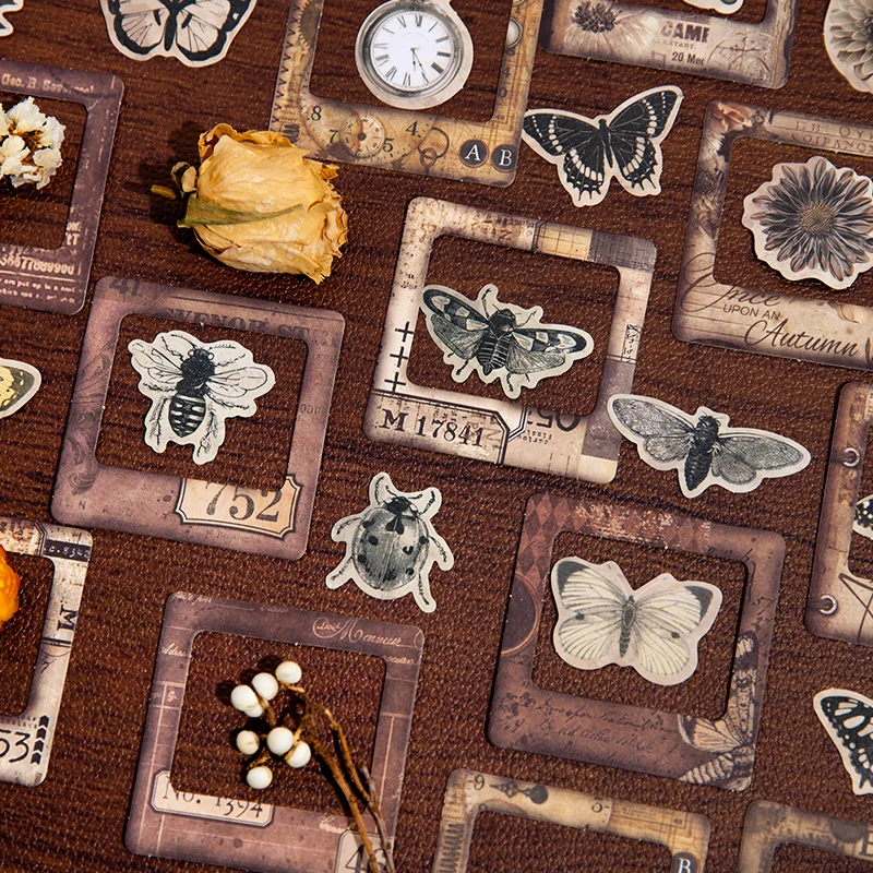 20pcs Vintage Butterfly Hollow Decor Material Paper Creative DIY Junk Journal Collage Stationery Scrapbooking Paper Material 4