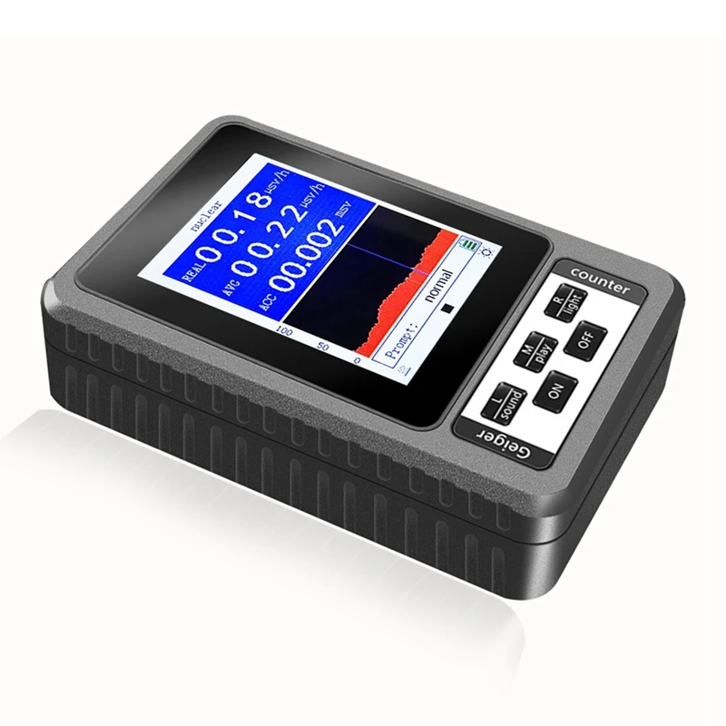 2 Piece Nuclear Radiation Detector Geiger Counter Personal BR-9B XR-1 Beta Gamma Black