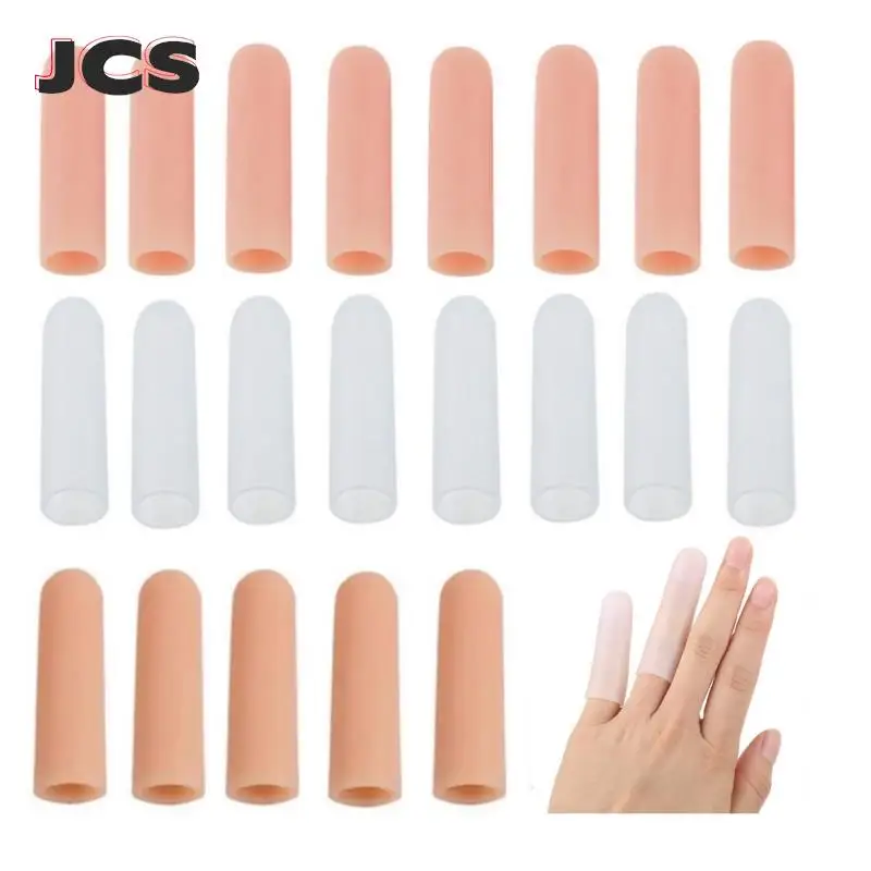 4Pcs Silicone Gel Toe Tube Finger Protector Sleeve Resistente Alle Alte Temperature Hamburger Food Antiscivolo Finger Cover Fingertip