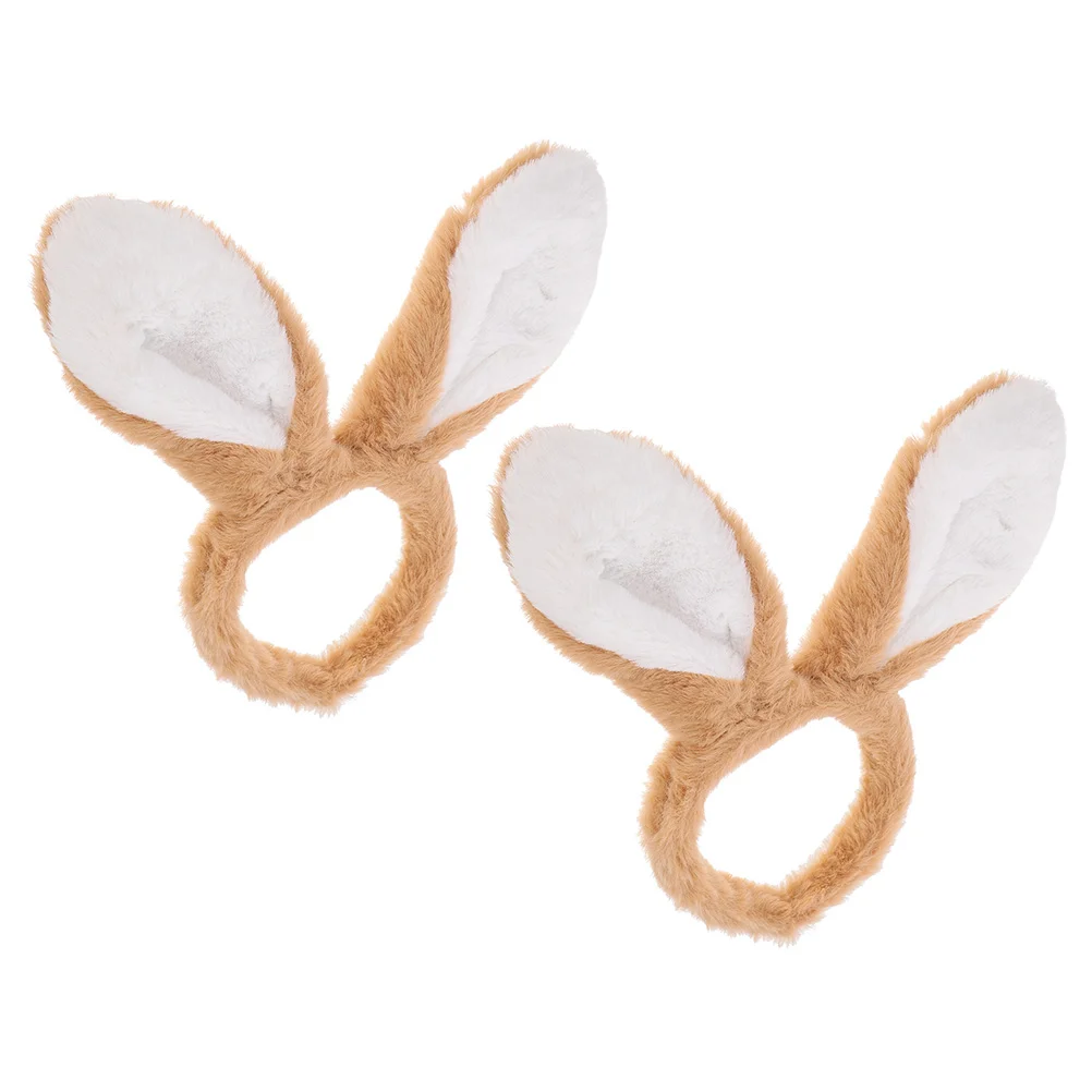

2pcs Cartoon Plush Headbands Bunny Headband Bunny Ear Hair Decoration Easter Hair Decor