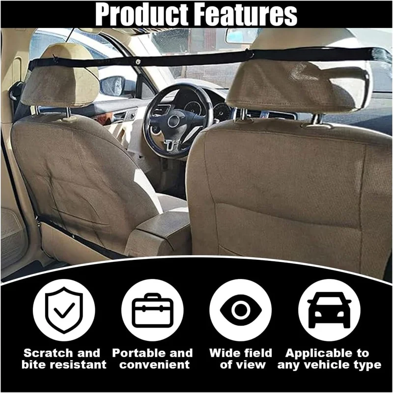 Car Anti-collision Mesh Pet Auto Fence Barrier Isolation Network Safety Isolation Bar Child Dog Buffer Device