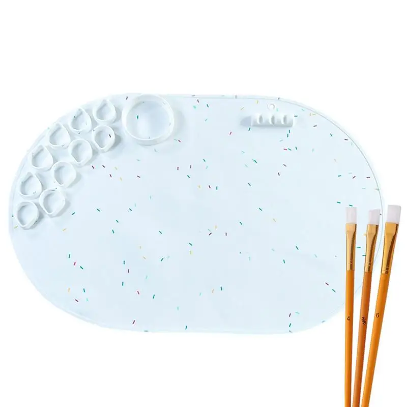 

Silicone Art Mat Craft Painting Pads Portable Nonstick Drawing Boards Silicone Artist Mat With Cup Collapsible Pad For Art Kids