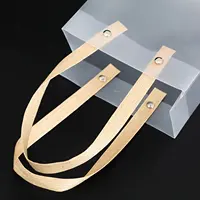 Sac à main en plastique givré Transparent, 10 pièces, en plastique de haute qualité, avec Style Simple et à la mode, Transparent givré 3
