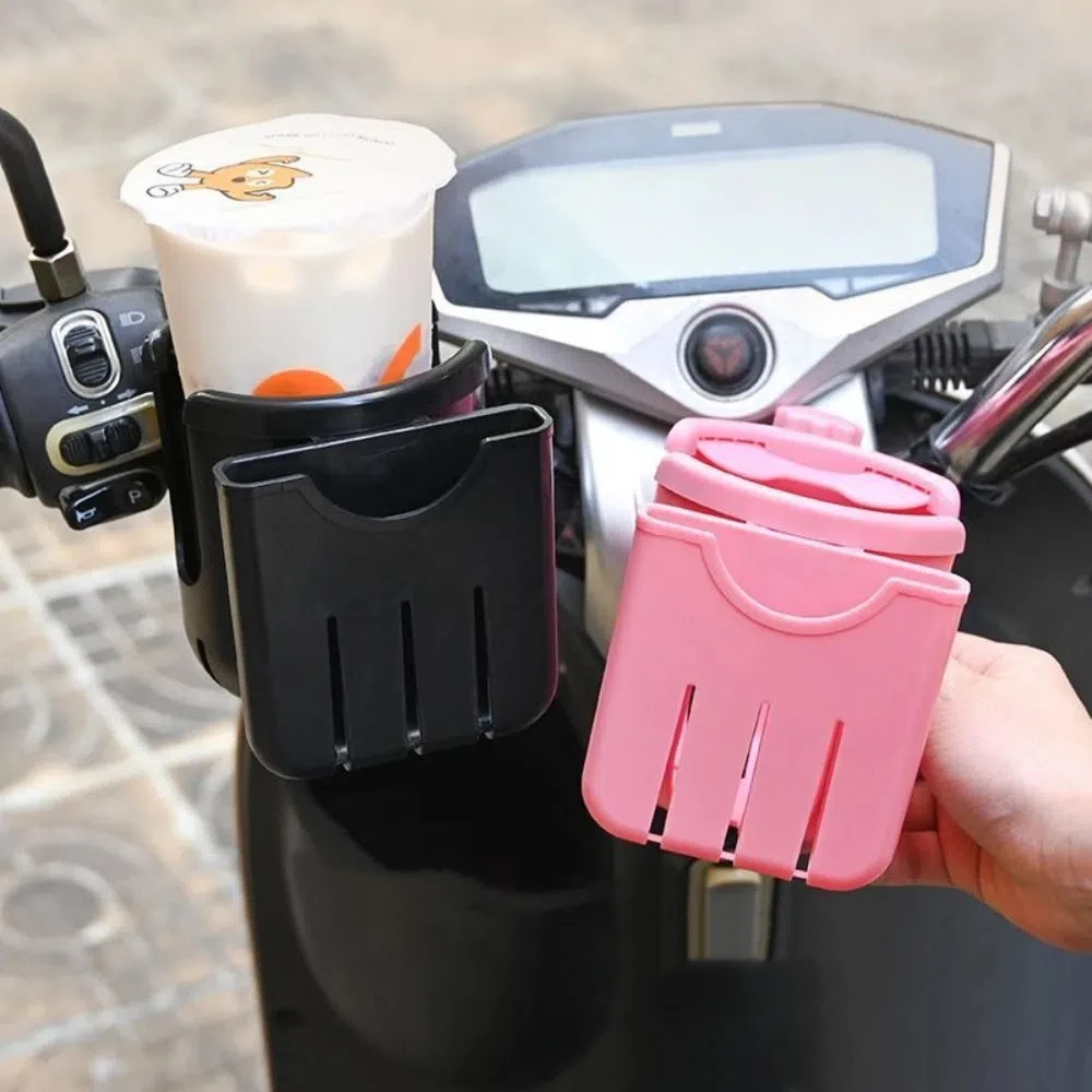 Baby Stroller Water Cup Holder 2-in-1 Multi-function Milk Bottle Rack Pink Black Baby Pram Mobile Phone Holder