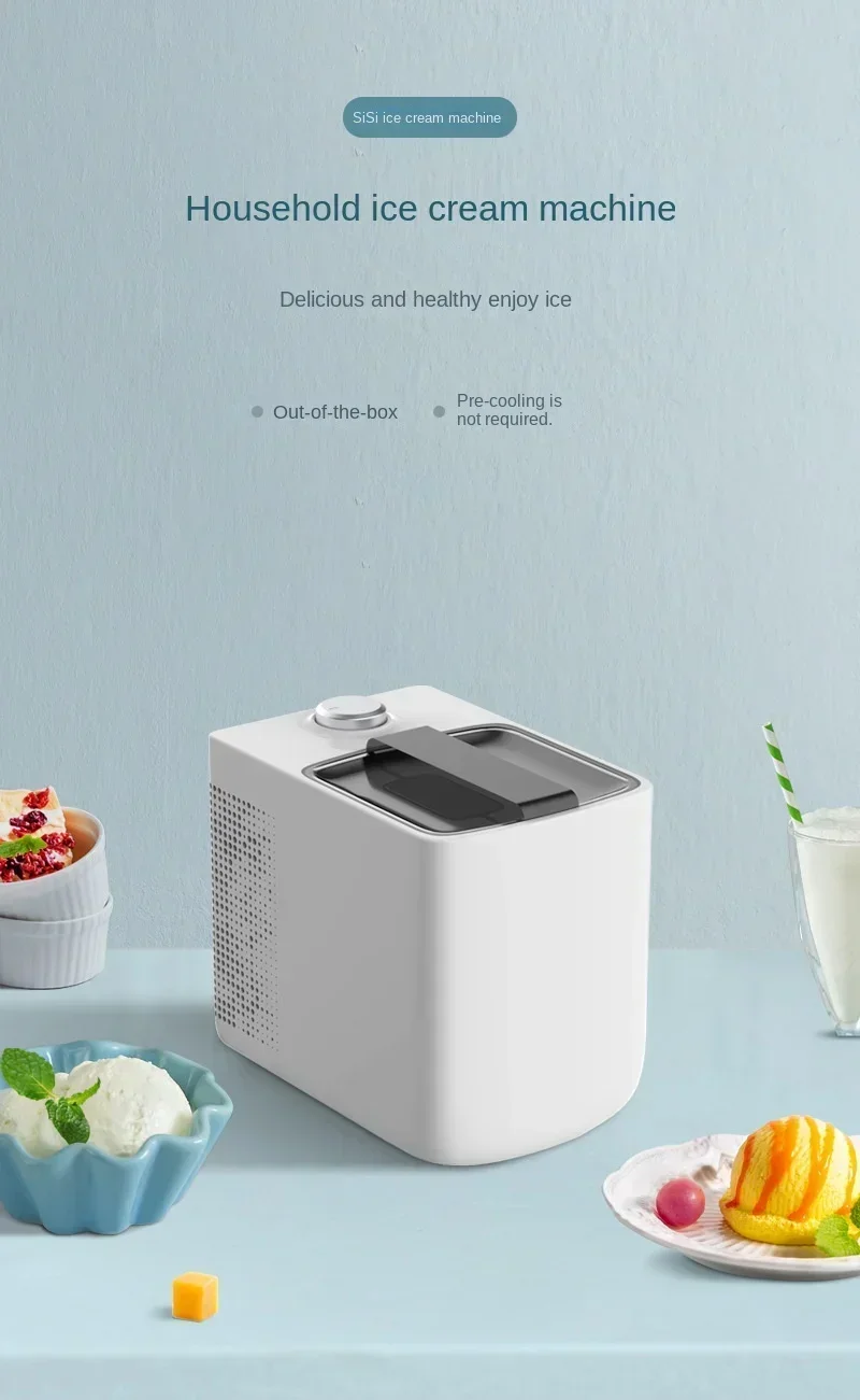 Electronic No Need To Pre-cool Mini Ice Cream Machine Household Small Automatic Homemade Yogurt Ice Cream Ice Cream Machine 3