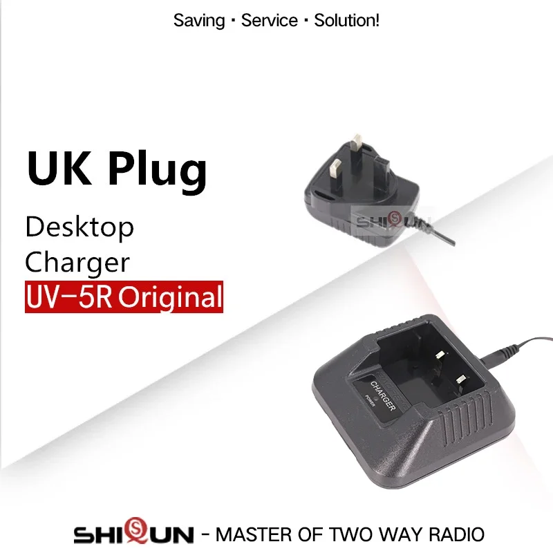 Baofeng Walkie Talkie UV-5R Radios Battery Charger EU US UK AU Adapter for UV-8HX UV-5RHX UV-5RA UV-5RE UV F8 DM-5R Plus Radio 4