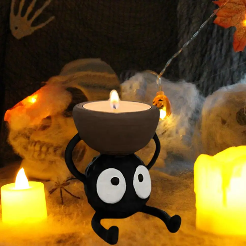 Candle Holder Desktop Festive Candle Decor 3d Printed Cartoon Briquette Elf Ghost Tealight Stand Centerpiece candle holders