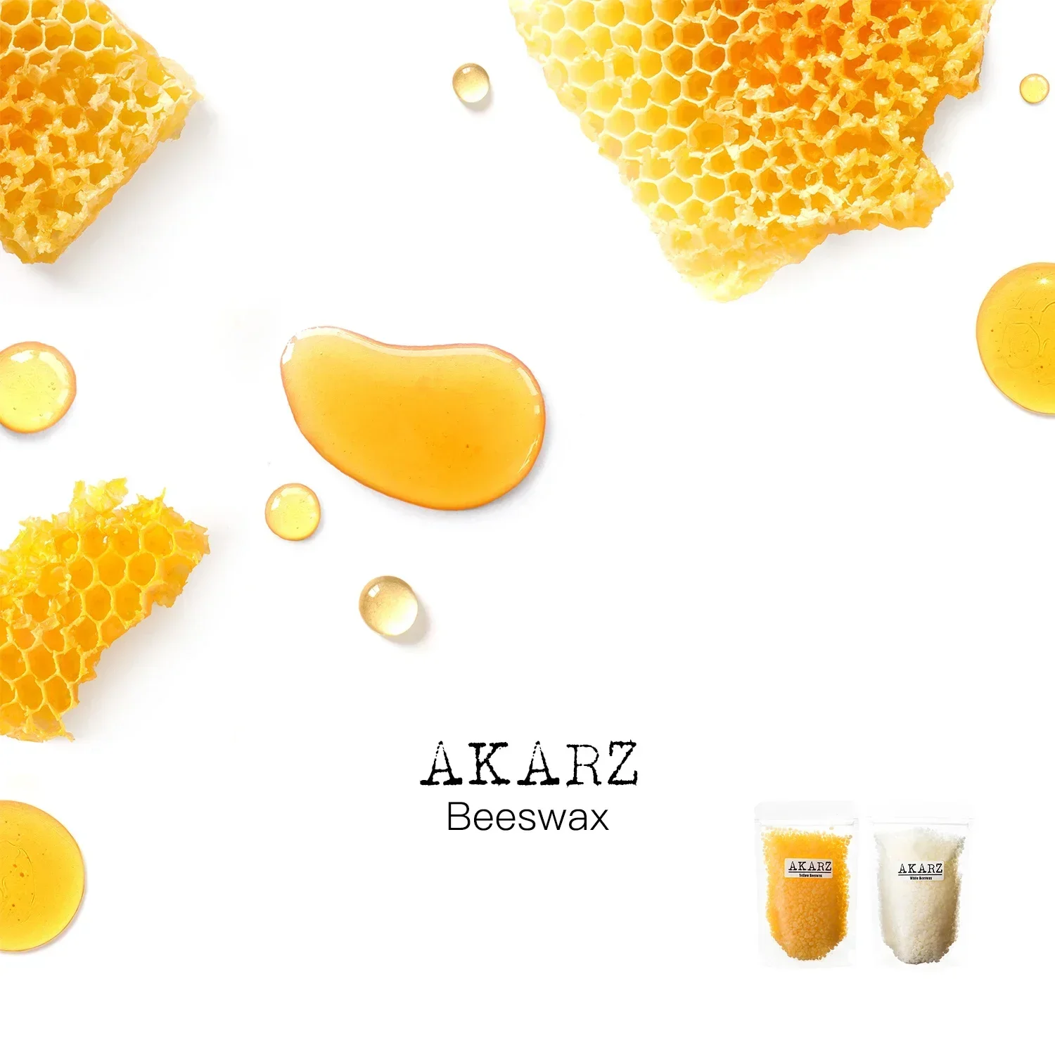 AKARZ Beeswax Candle Making Wax Sealing Wax Beads Sealing Wax Beans Wax Seal Beads Pure Natural for DIY Lip Balms Lotions Candles Bees Wax Pastilles Raw Material