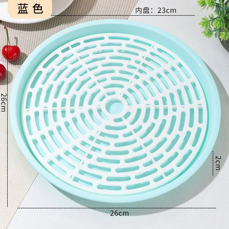 Multifunctional Drain Tray Simple Tea Tray Creative Double-layer Drain Shelf Hollow Fruit Drain Tray Household
