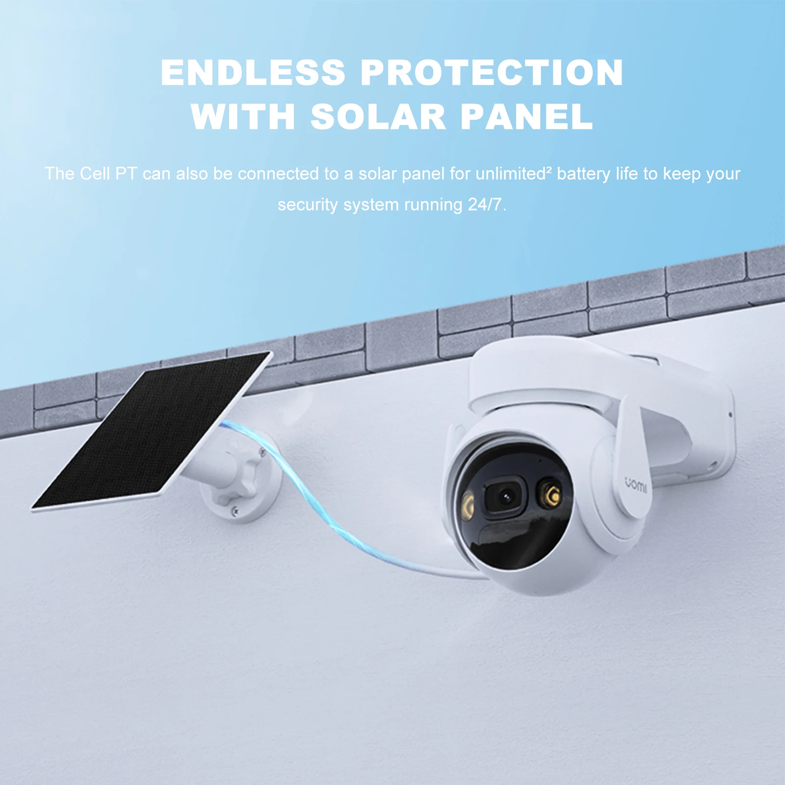 IMOU Cell PT 3MP 2K Solar Camera Kit Waterproof Two-way Talk Rechargeable Battery Outdoors IP Cameras Solar Panel