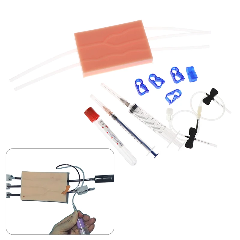 Venipuncture Injection Practice Pad Simulation Human Skin Tear Resistant Portable For Students Nurses Suture Training Model