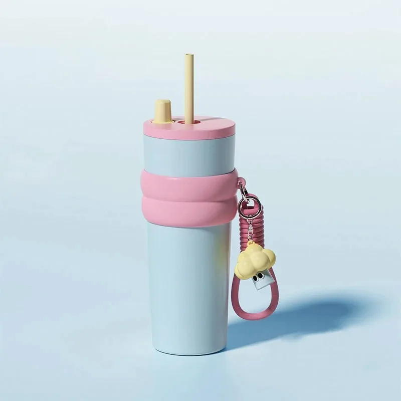 كوب قابل للحمل سعة 24 أونصة مع غطاء