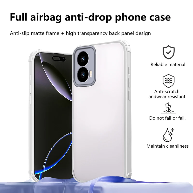 Thick Shockproof Silicone Transparent Phone Case - Anti-Fall Clear Cover