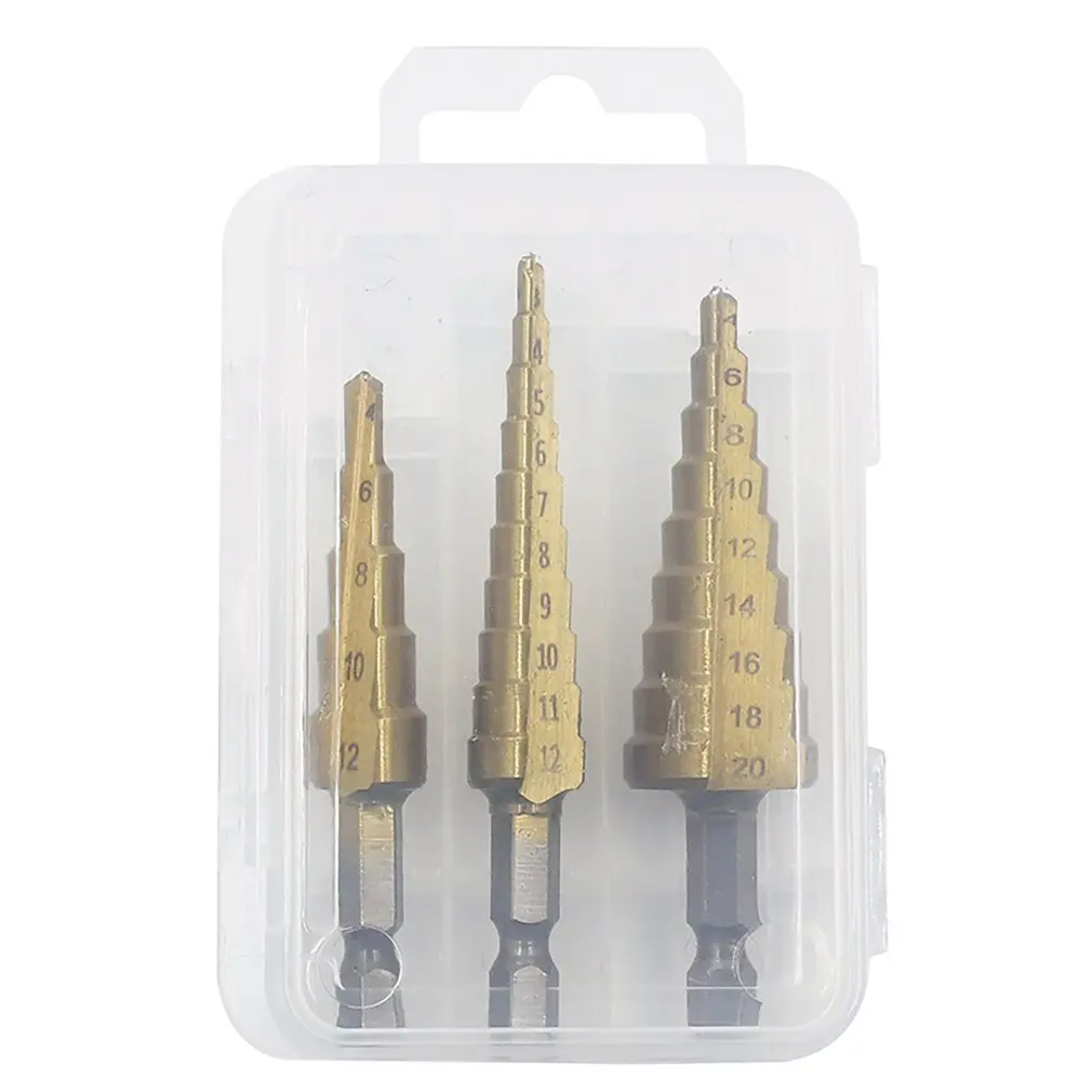 

Ступенчатое сверло 3-12 4-12 4-20 из быстрорежущей стали с титановым покрытием