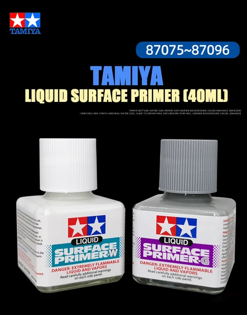 Liquid Surface Primer White - 40ml Bottle - Tamiya 87096