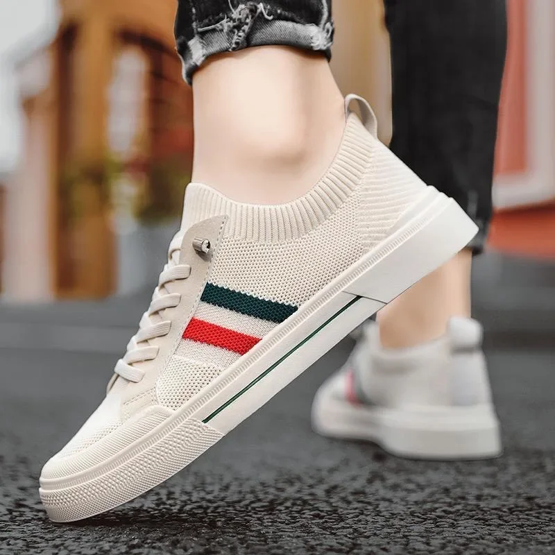 Breathable Men's Shoes Summer Mesh Board Shoes Soft Soled Outdoor Casual Sports Shoes Trend Men Sneakers Slip-on Canvas Shoe 4