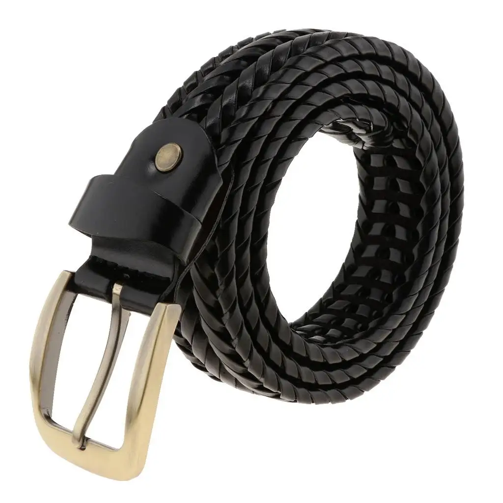 

Women's Men's Stretch Braided Elastic Woven Belt Waistband Waist Straps