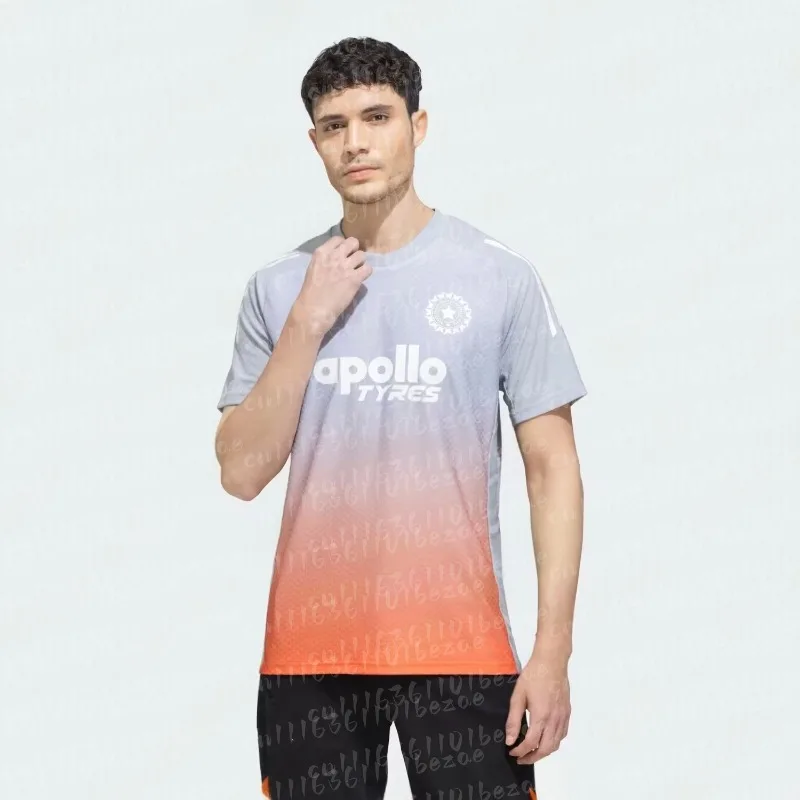2026 Indien Cricket Trikot Blau V-Ausschnitt Kurzarm Match-Shirt Familien-Matching Y2K T-Shirt Geeignet für Alltag und Training