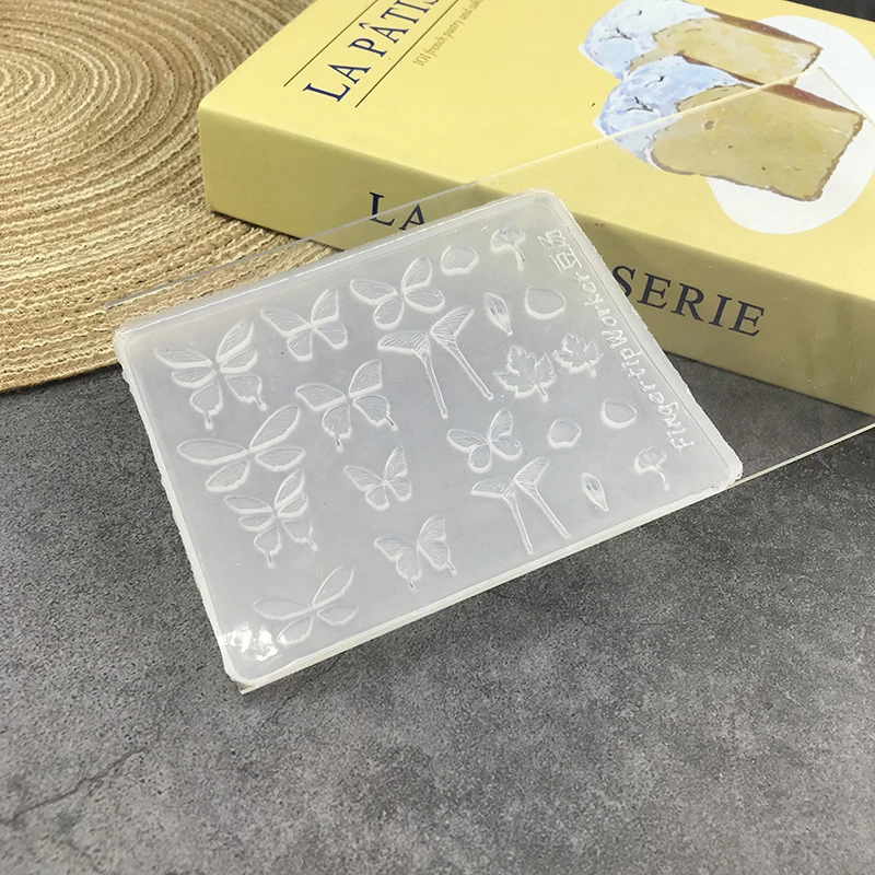 Diy 디자인 실리콘 네일 아트 템플릿 네일 몰드 높은 투명도 나비 3d 실리콘 몰드 네일 아트 장식 손톱