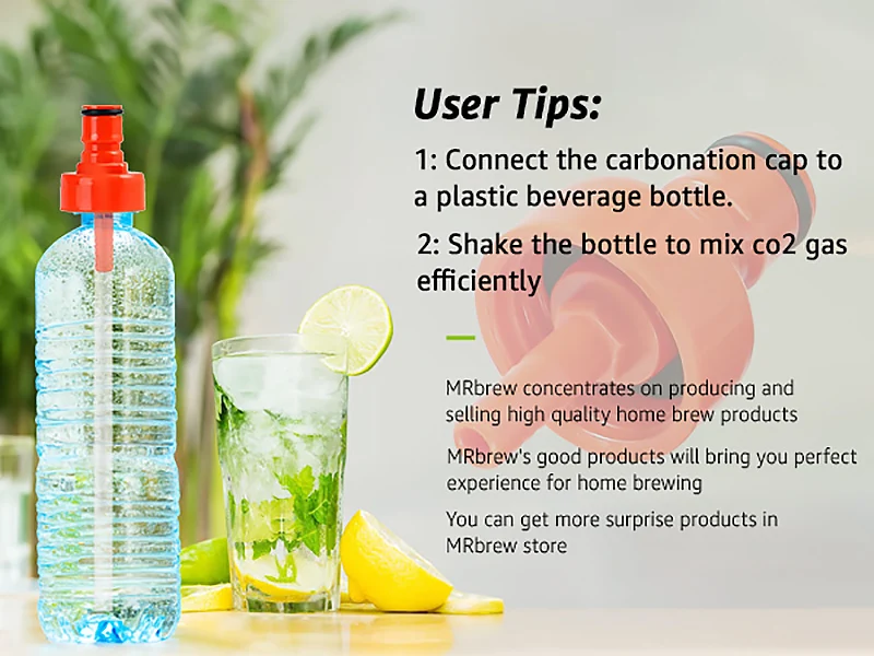 Description Picture 2 of item2Pcs/Lot Plastic Carbonation Caps, PET Bottle Carbonation Cap For Carbonated Beer,Soda Water,Soft Drink Home Brewing Accessories