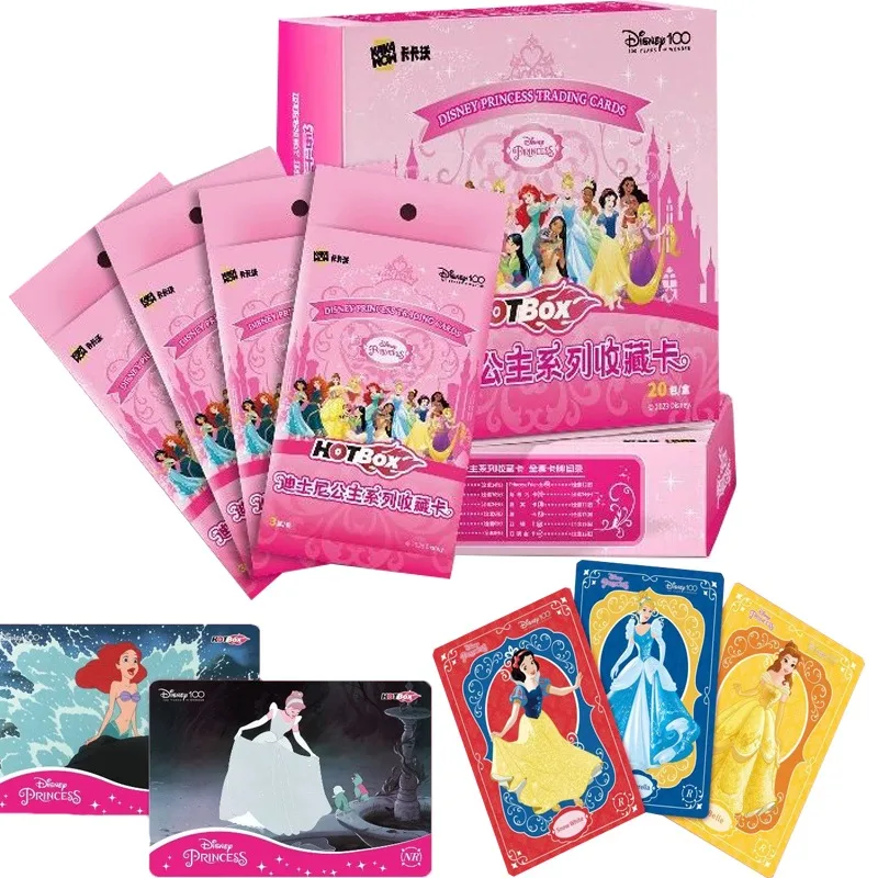 

Disney Princess Cards Disney 100th Anniversary Princess Character Cinderella Mermaid Mulan Rare Cards Collection Children Gifts