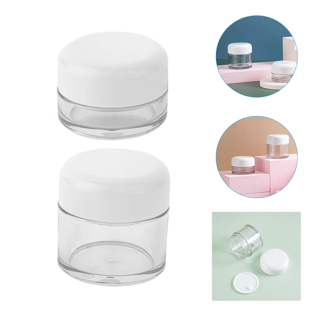 

2 Pcs Lotion Moisturizer Container Plastic Cream Jars Refillable Makeup Frosted Containers with Lids Travel