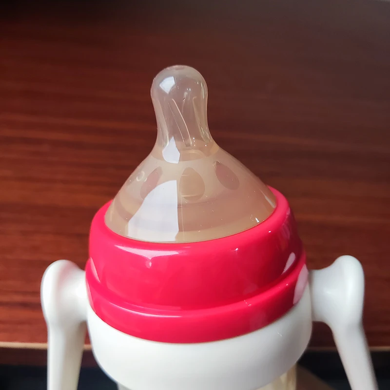 2 Nipple Baby Feeding Bottle With Bling Pacifier 8oz Wide Mouth Newborn Nursing Bottle BPA Free Portable Baby Bottles