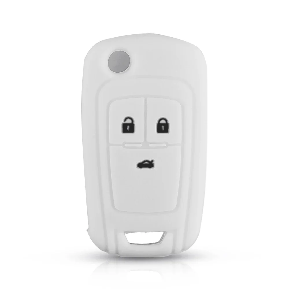 Silicone Car Key Cover Case, 3-Button Protection