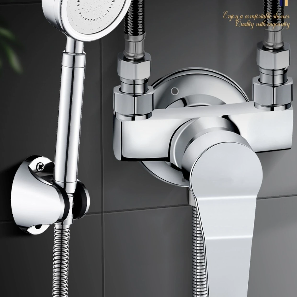 Bathroom Wall Mounted Shower Hot and Cold Mixing Valve Reverse Upward Inlet Water Heater Solar Mixing Valve Open Pipe Faucet
