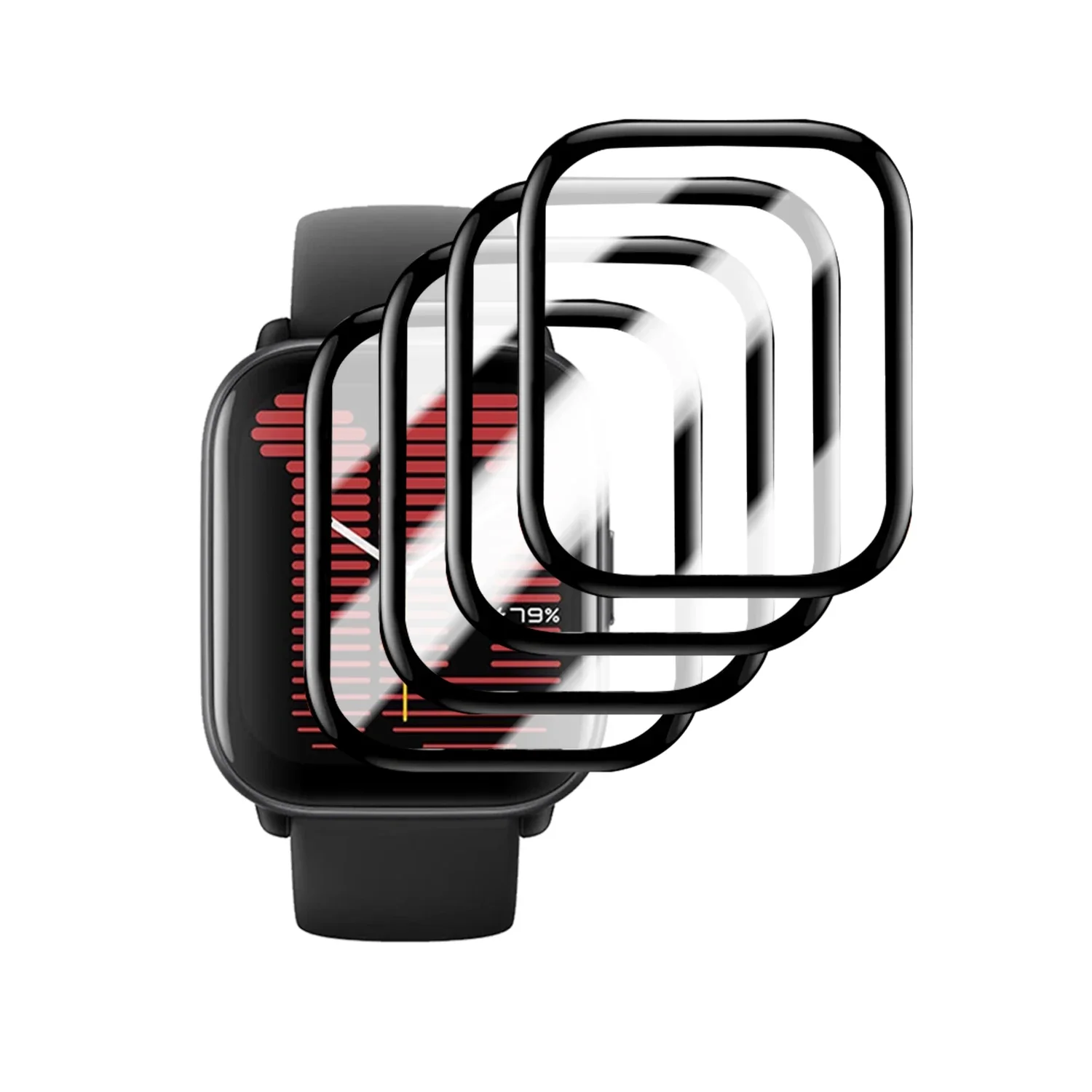 Flexible Full Coverage Anti-Scratch Screen Protector for Smartwatches - HD Protective Film
