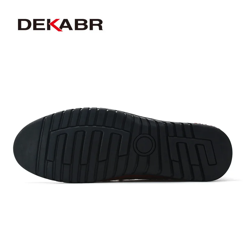 Casual Shoes Leather Shoes DEKABR Genuine Leather Men's Loafers Luxury Men Casual Shoes Fashion Driving Shoes Breathable Slip on Moccasins Size 37~47