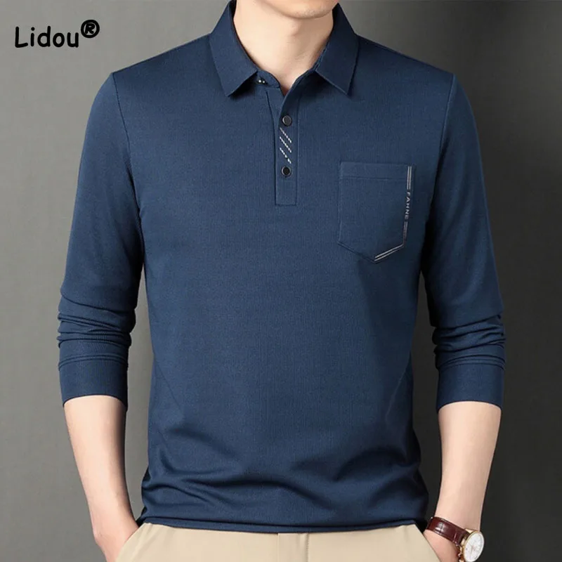 Simplicity-All-match-Solid-Color-Long-Sleeve-Tops-for-Men-2023-Summer ...
