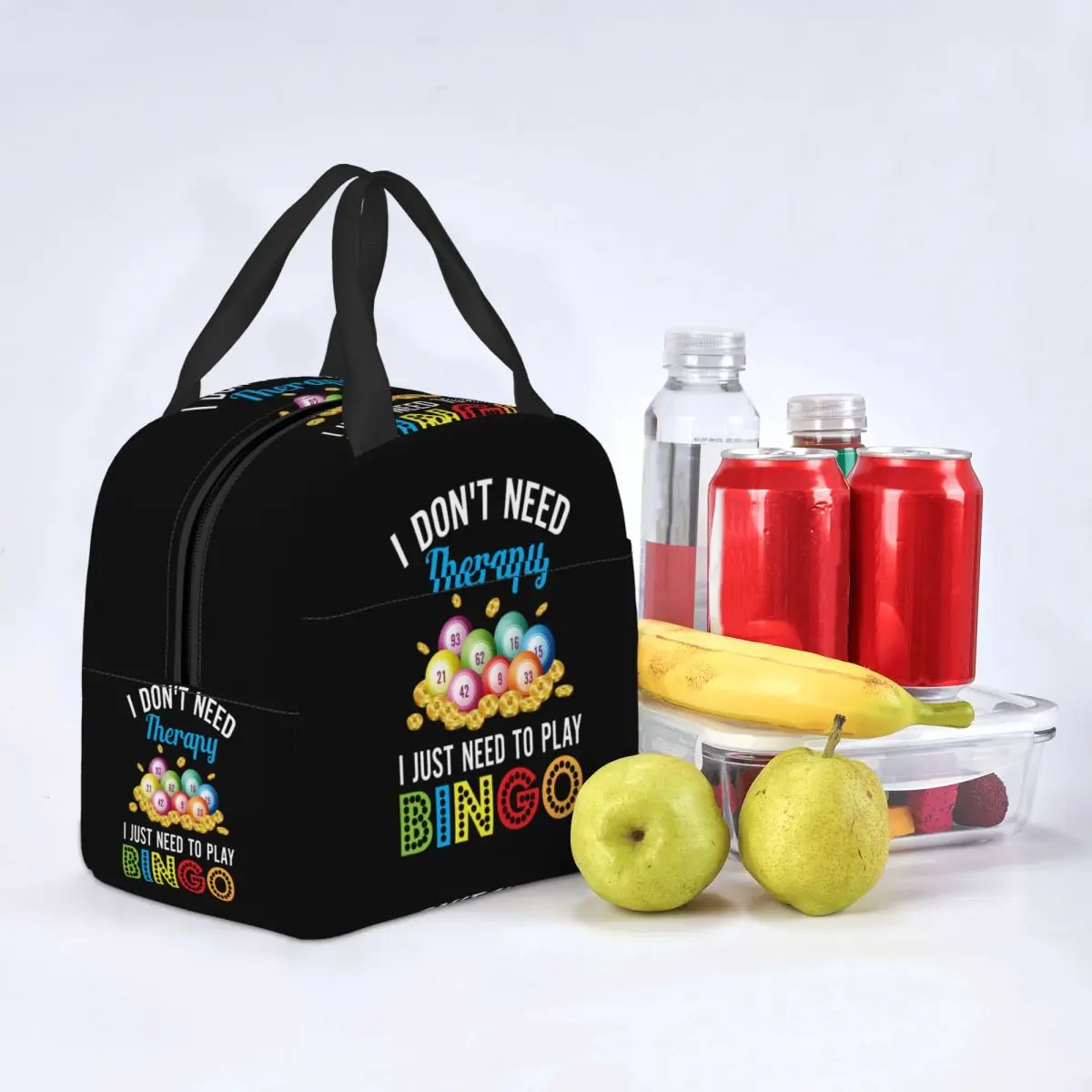 Game Bingo Thermal Insulated Lunch Bag Resuable Lunch Container for School Office Multifunction Food Bento Box