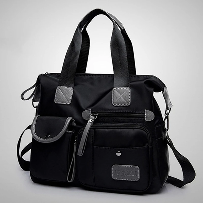 Women's Multi-pockets Shoulder Bag New Fashion Portable Outdoor Travel Zipper Multi-function Large Capacity Handbags
