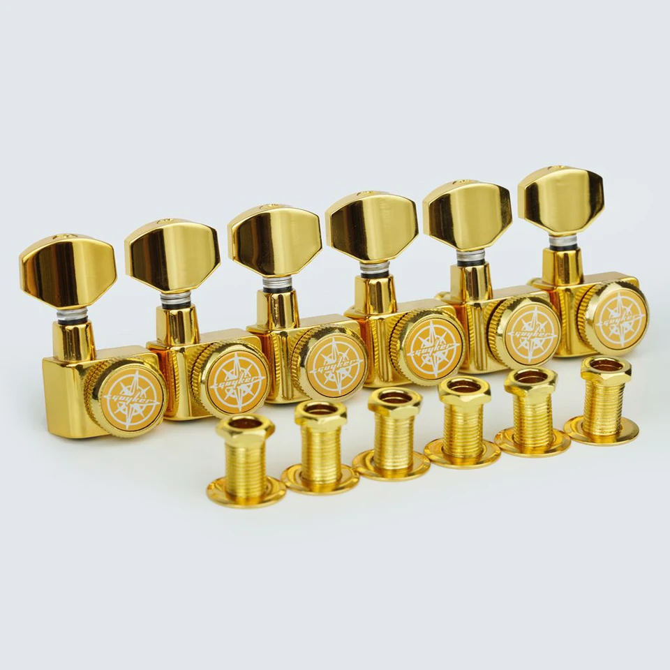 6-in-line Guitar Locking Tuners Machine Heads Tuning Peg Key 6-in-line Guitar Locking Tuners Machine Heads Tuning Peg Key