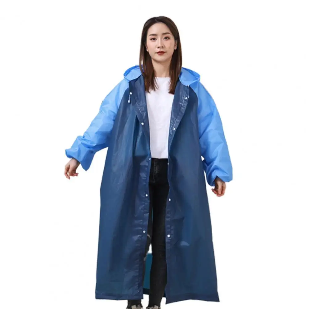 EVA Practical Long Hooded Rain Coat Lightweight Long Raincoat Waterproof for Travel raincoat poncho