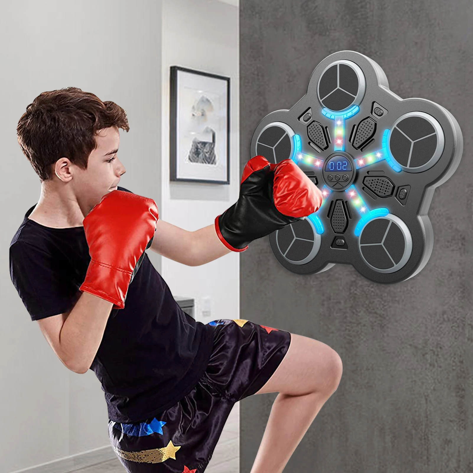 Music Boxing Machine Adult Children Sports Fitness Trainer
